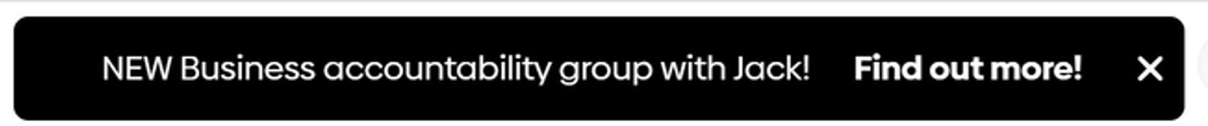 Flown in-product banner